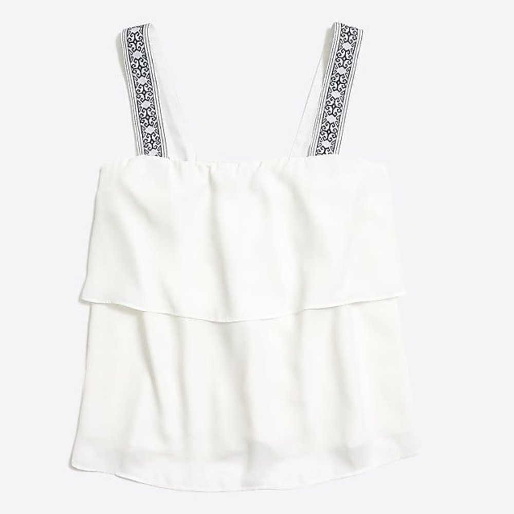 J. Crew Factory Tiered Tank Top 8 - Picture 2 of 2